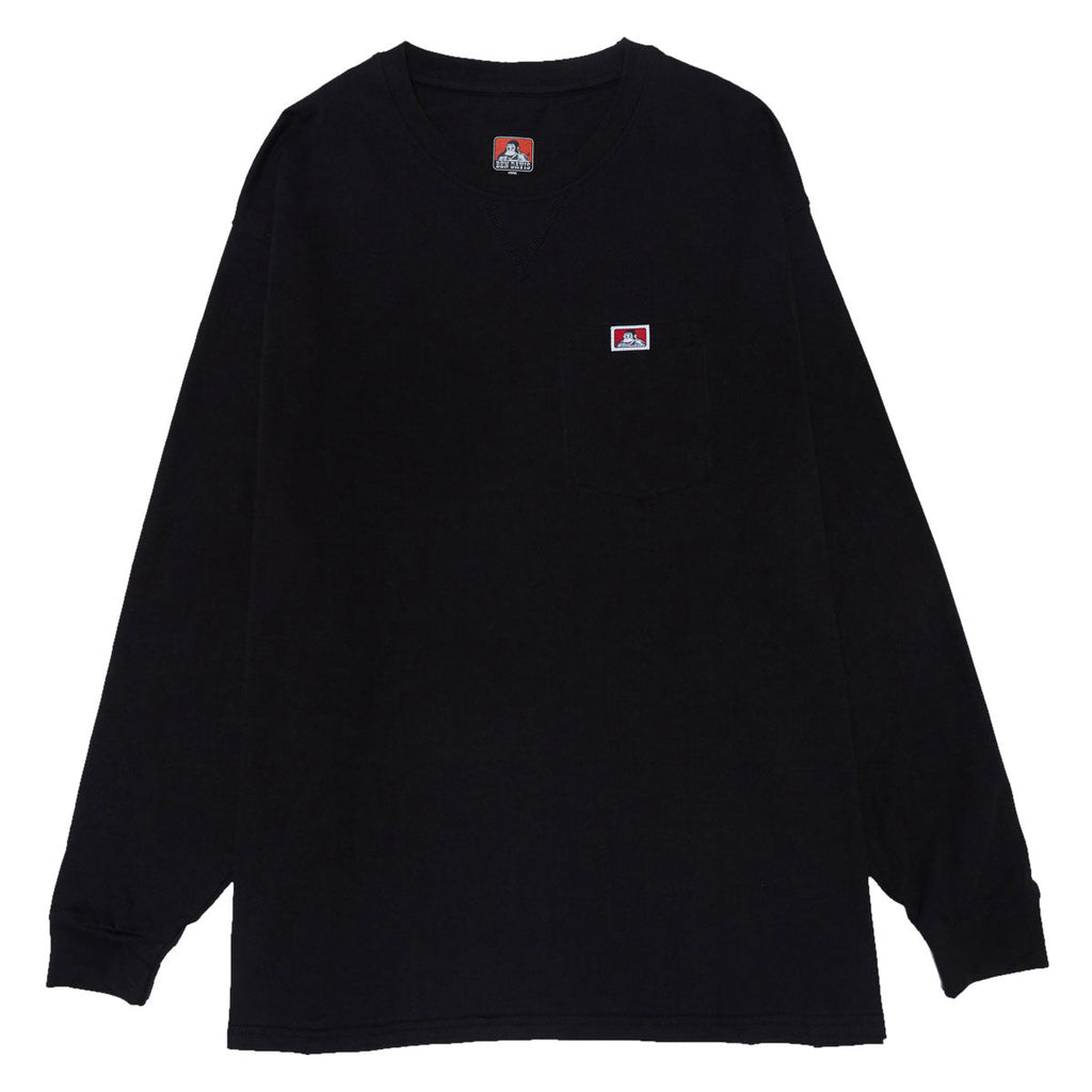 Ben Davis Heavy Duty Long Sleeve Pocket T-Shirt - Black