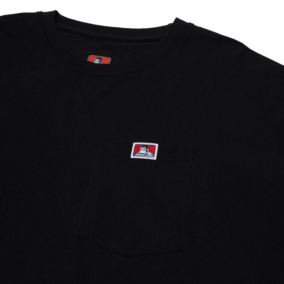 Ben Davis Heavy Duty Long Sleeve Pocket T-Shirt - Black