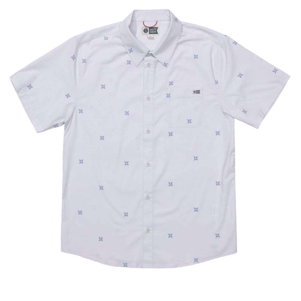 Salty Crew Drifter UV Button Up Shirt - Light Grey