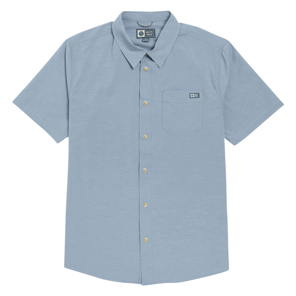Salty Crew Drifter UV Button Up Shirt - Hitch Blue
