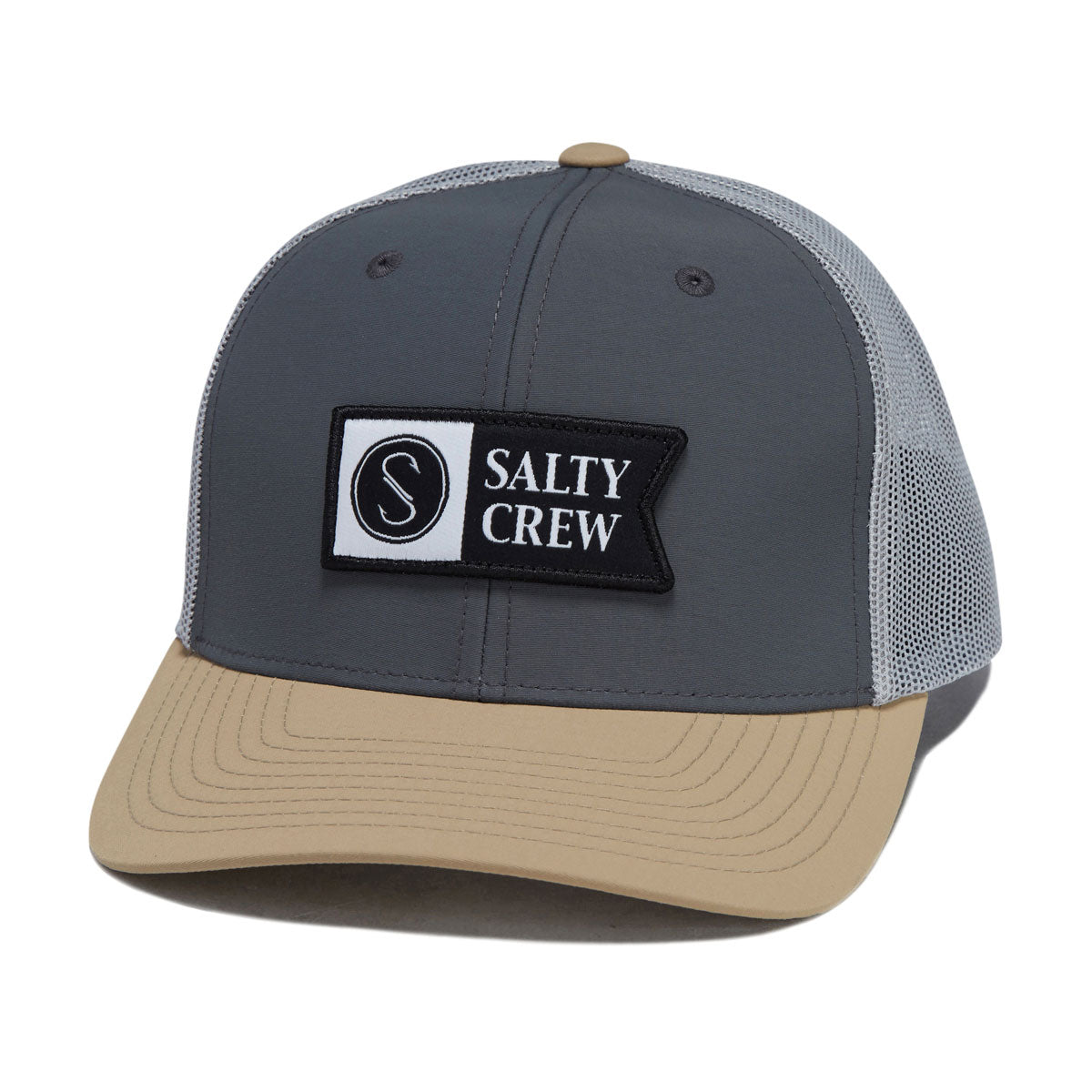 Salty Crew Pinnacle 2 Retro Trucker Hat - Grey/Tan