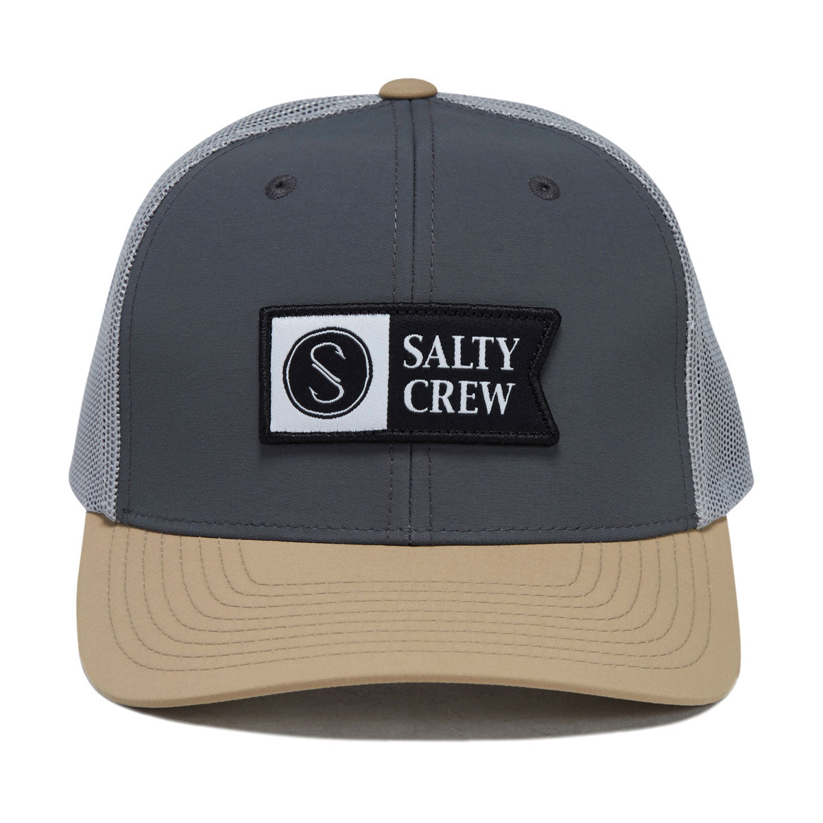 Salty Crew Pinnacle 2 Retro Trucker Hat - Grey/Tan
