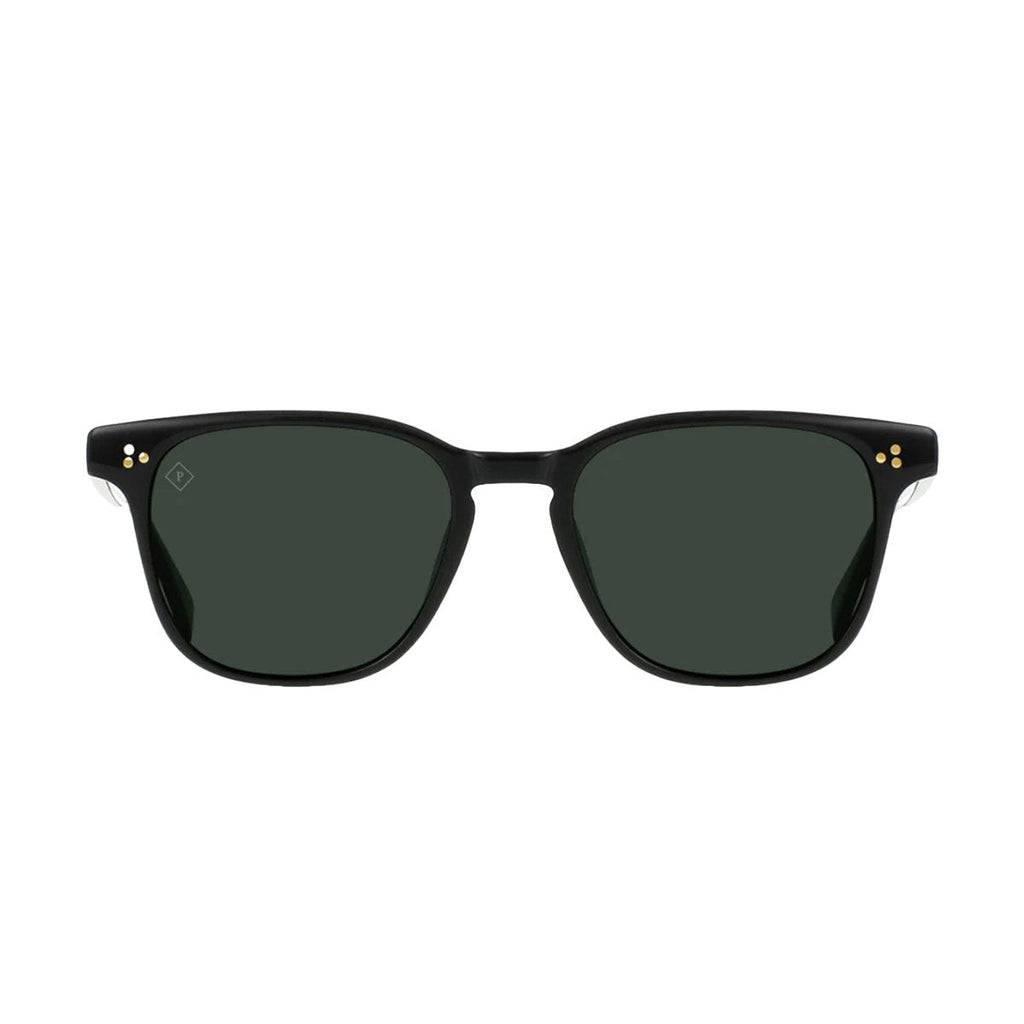 Raen Alvez 54 Sunglasses - Recycled Black/Green Polarized