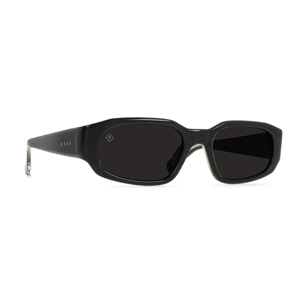 Raen Zamani 54 Sunglasses - Crystal Black/Smoke Polarized