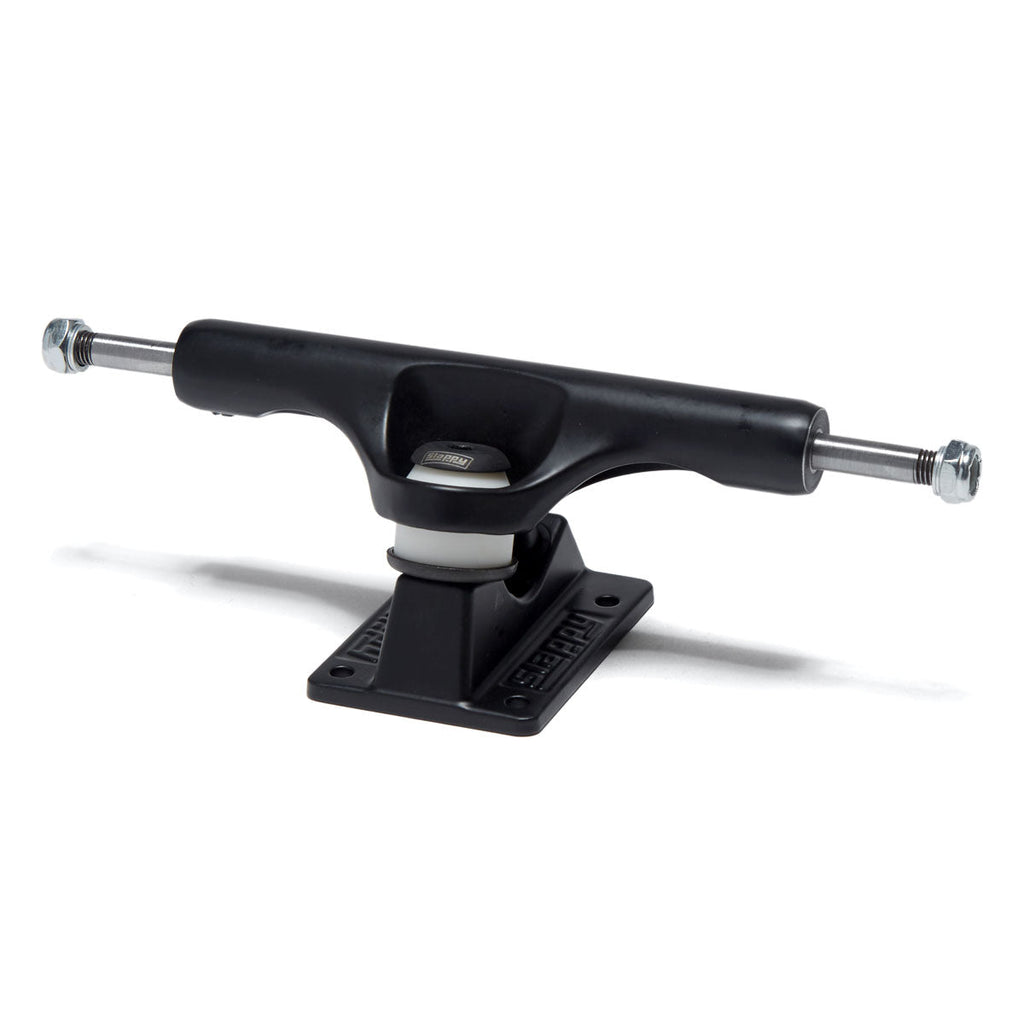 Slappy ST1 Inverted Hollow Lights Ultra Low Kingpin Skateboard Trucks - Matte Black/Black Gold - 8.50"