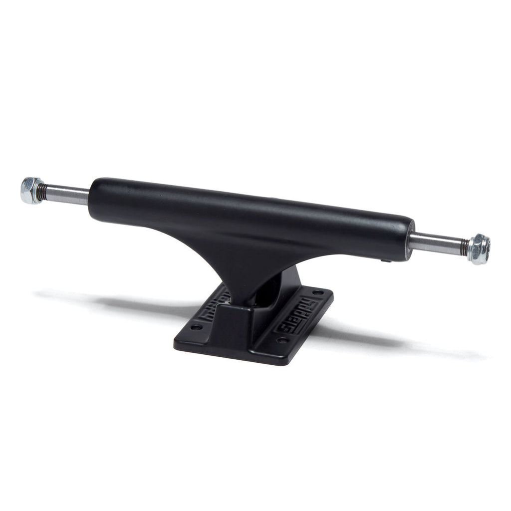 Slappy ST1 Inverted Hollow Lights Ultra Low Kingpin Skateboard Trucks - Matte Black/Black Gold - 9.00"