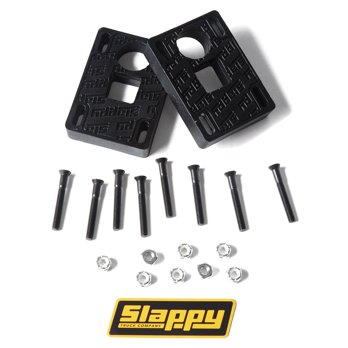 Slappy Big Blocks Risers With Hardware - Black - 1/2"