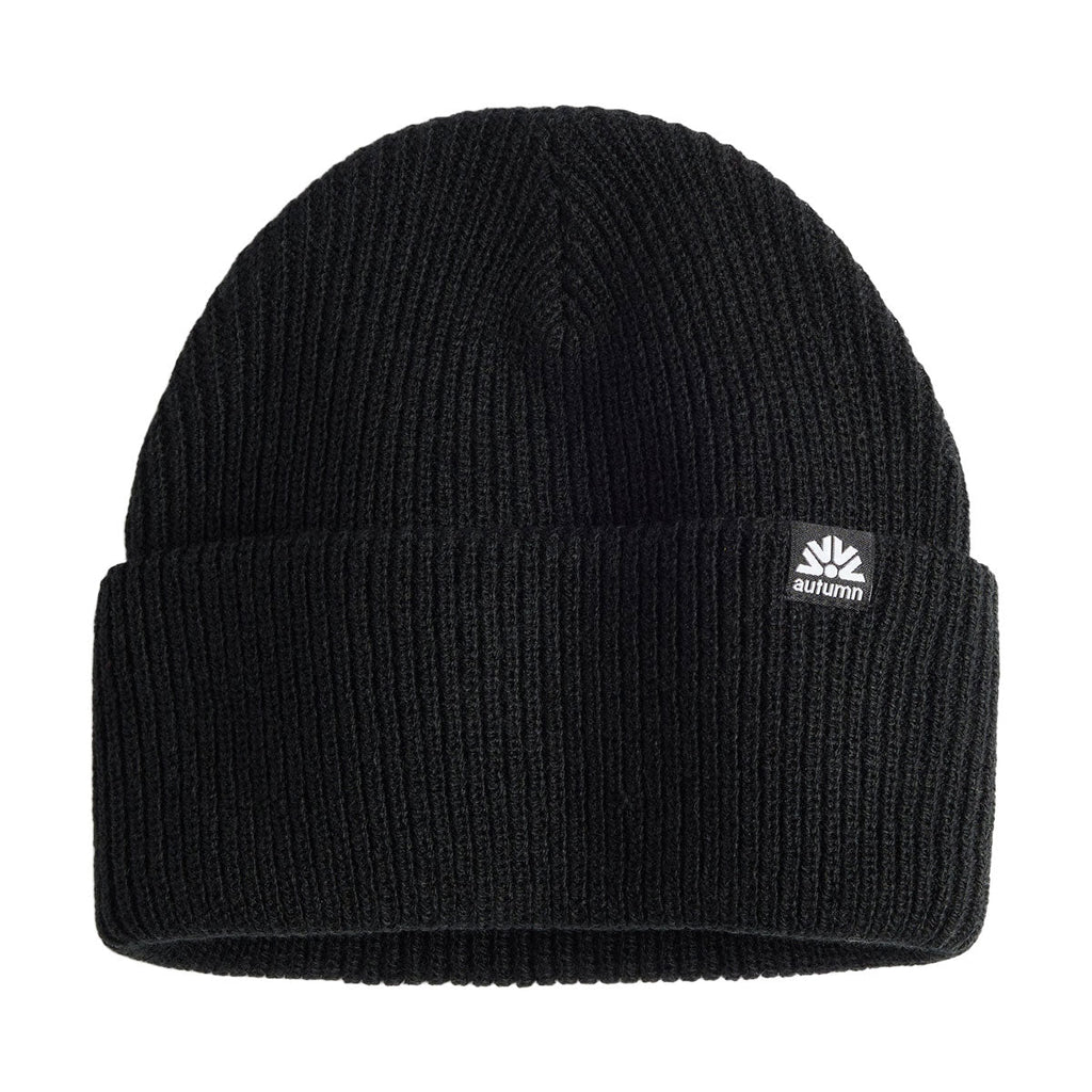 Autumn Simple Solid Beanie - Black