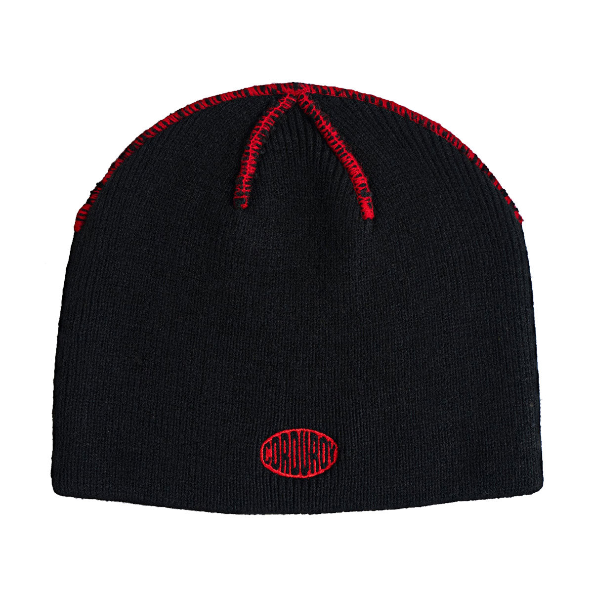 Corduroy Brand Skully Beanie - Black