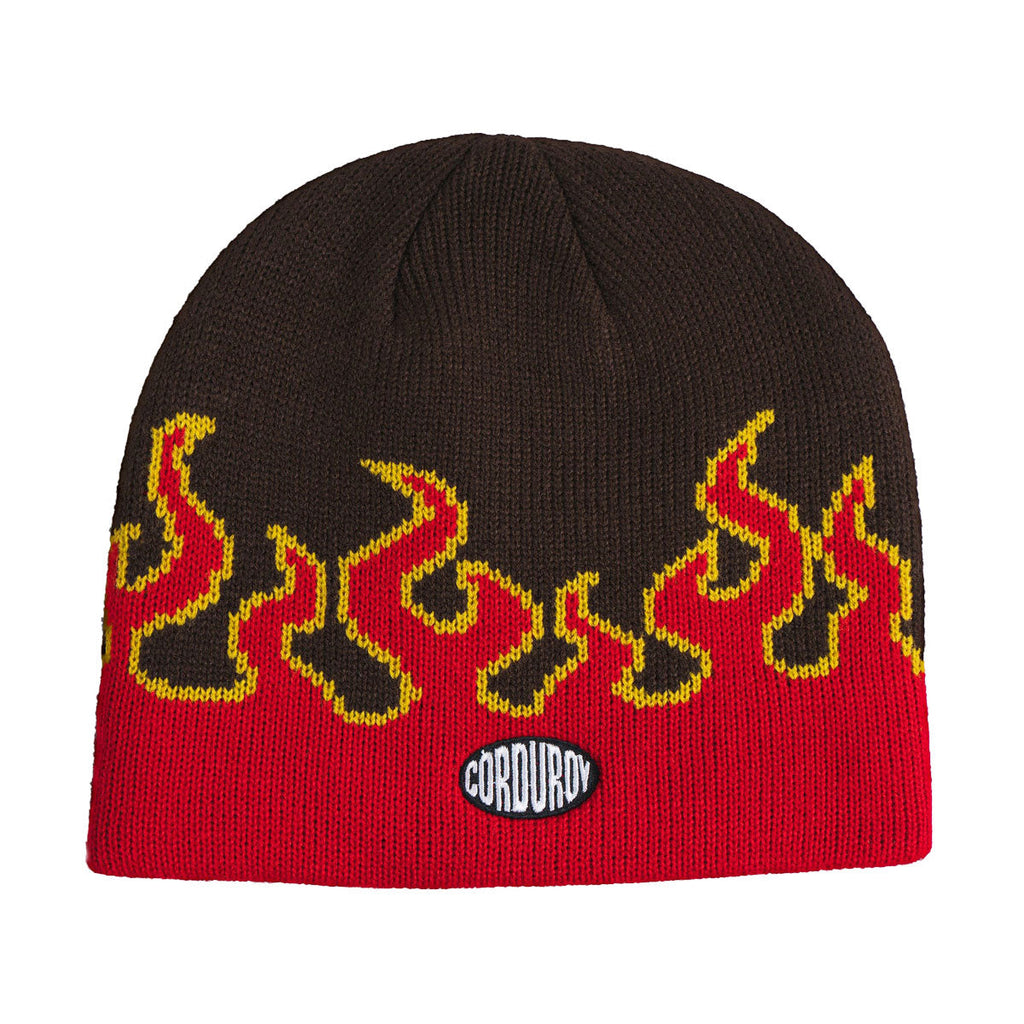 Corduroy LL Burn Skully Beanie - Chocolate