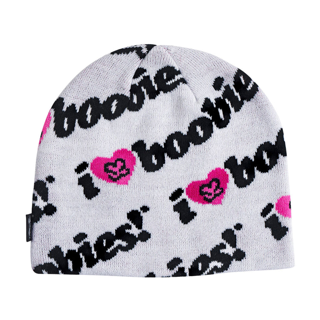 Corduroy Keep A Breast Beanie - White