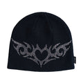 Corduroy Shine On Skully Beanie - Black