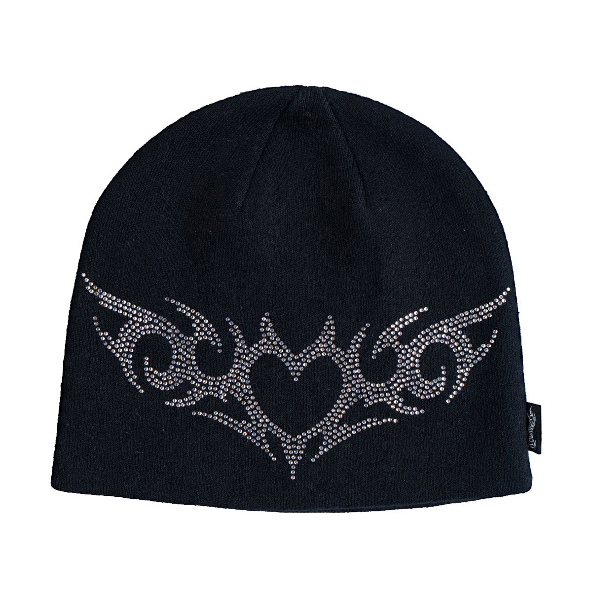 Corduroy Shine On Skully Beanie - Black