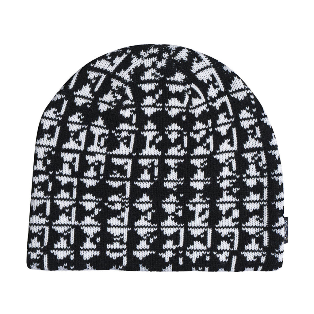 Corduroy Studs Skully Beanie - Black
