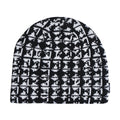 Corduroy Studs Skully Beanie - Black