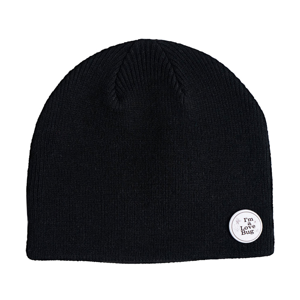 Corduroy Love Bug By Kennedi Deck Beanie - Black