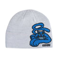 Corduroy Blue Cat By Jamie Lynn Beanie - White