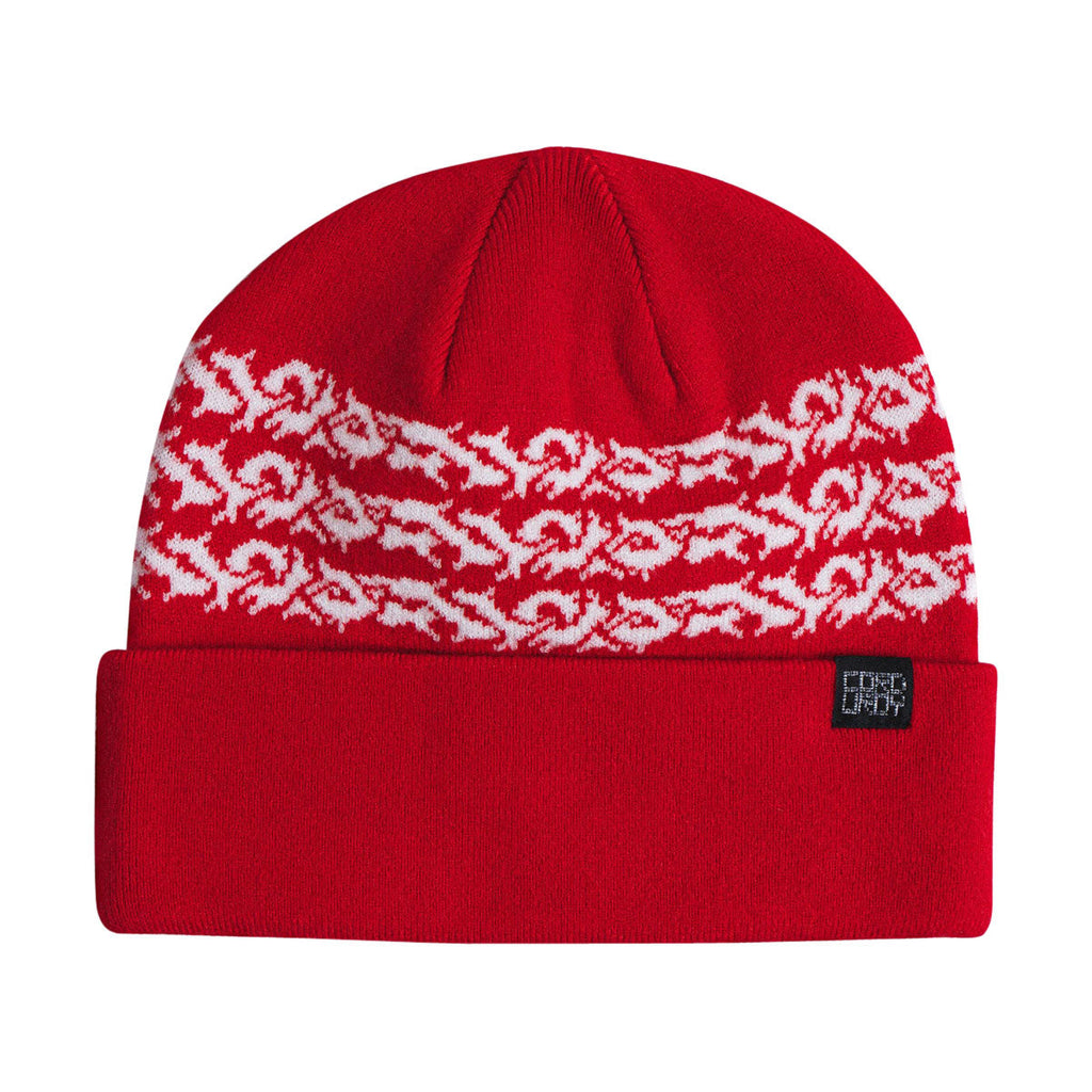 Corduroy Prickly Beanie - Red