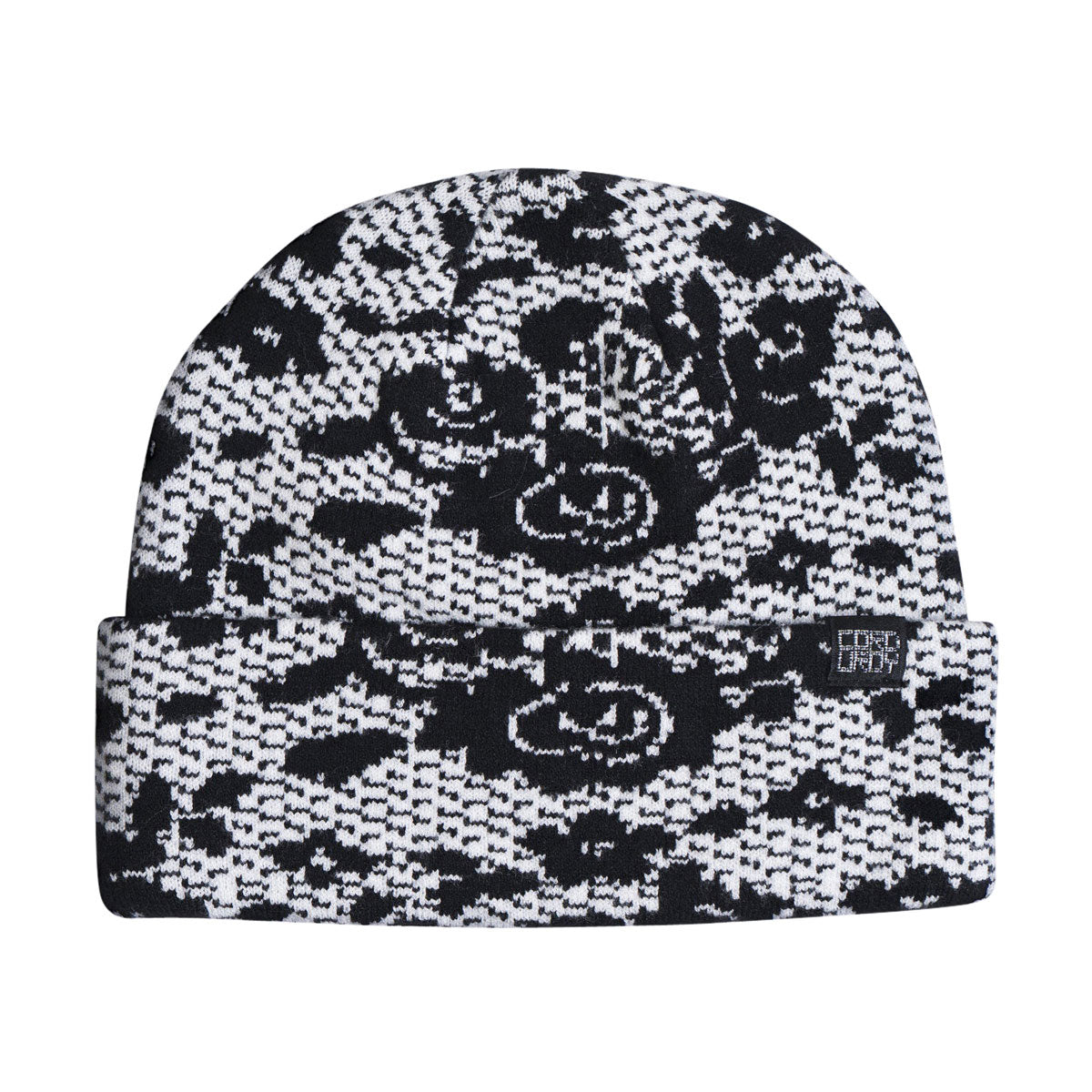 Corduroy Lace Beanie - White