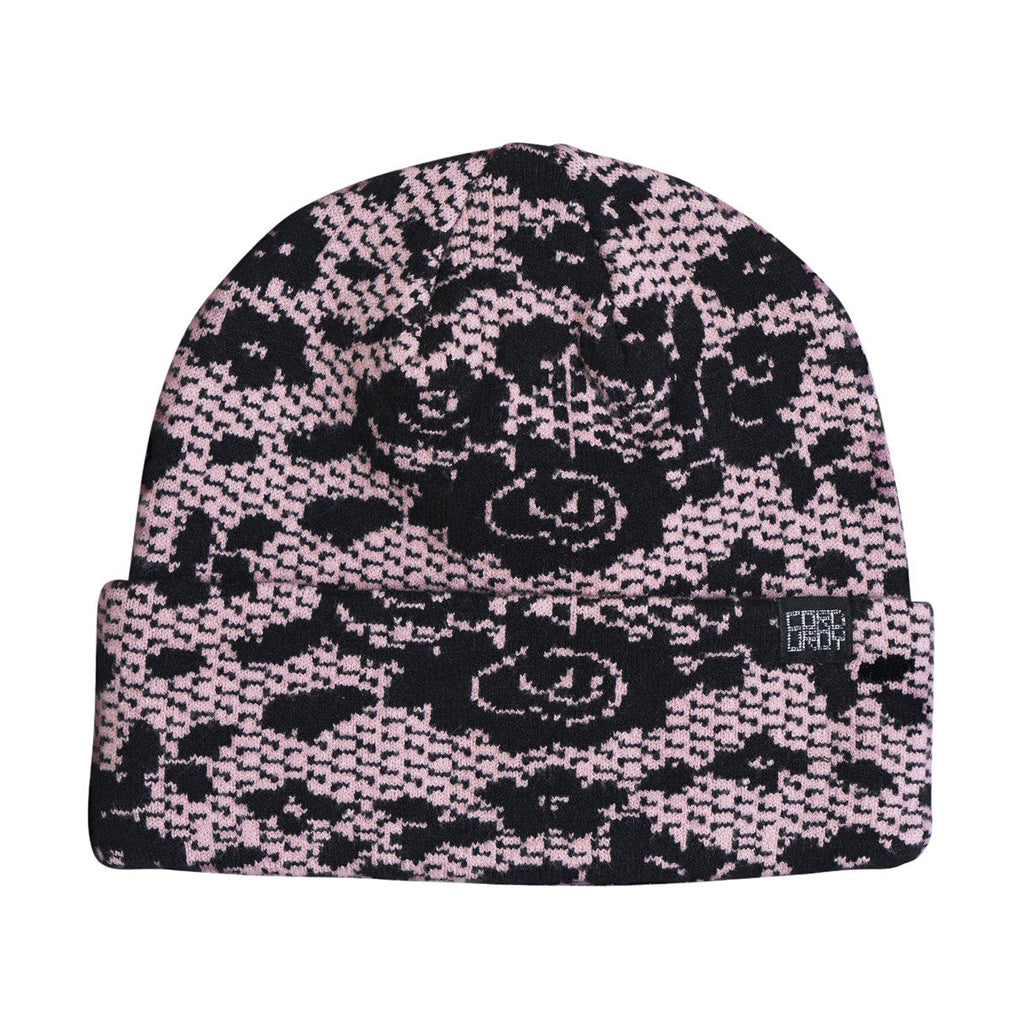 Corduroy Lace Beanie - Pink