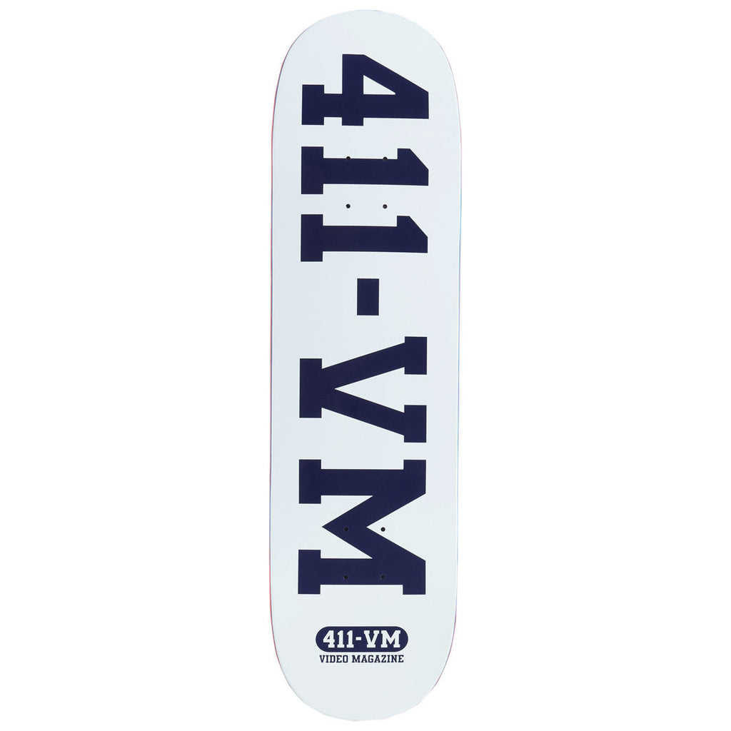 411VM Athletic Skateboard Deck - White - 8.50"