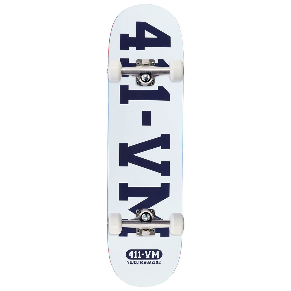411VM Athletic Skateboard Complete - White - 8.50"