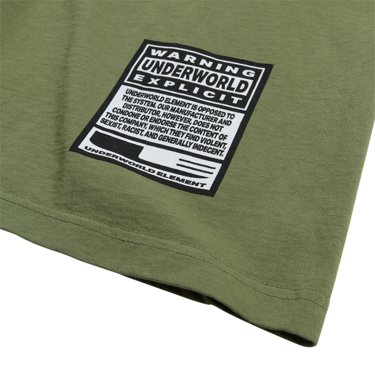 Underworld Element Explode T-Shirt - Light Olive