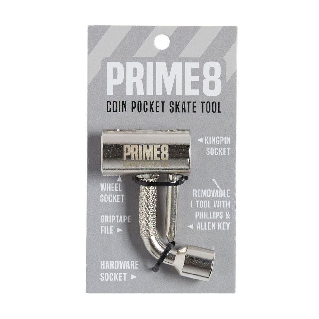 PRIME8 Coin Pocket Skate Tool - Silver