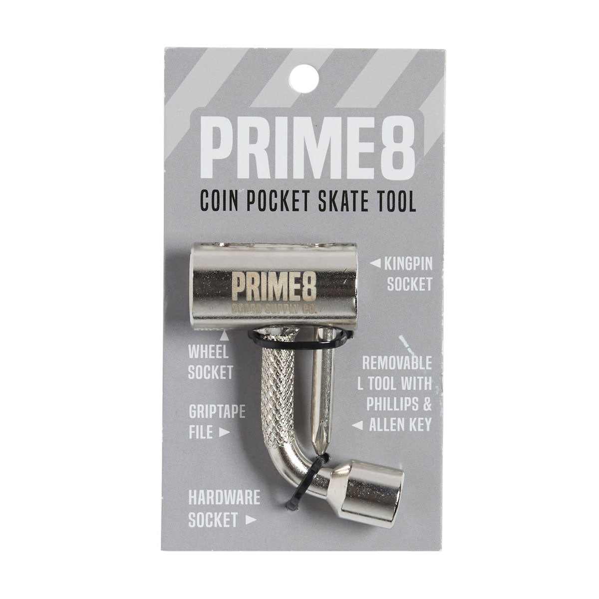 PRIME8 Coin Pocket Skate Tool - Silver