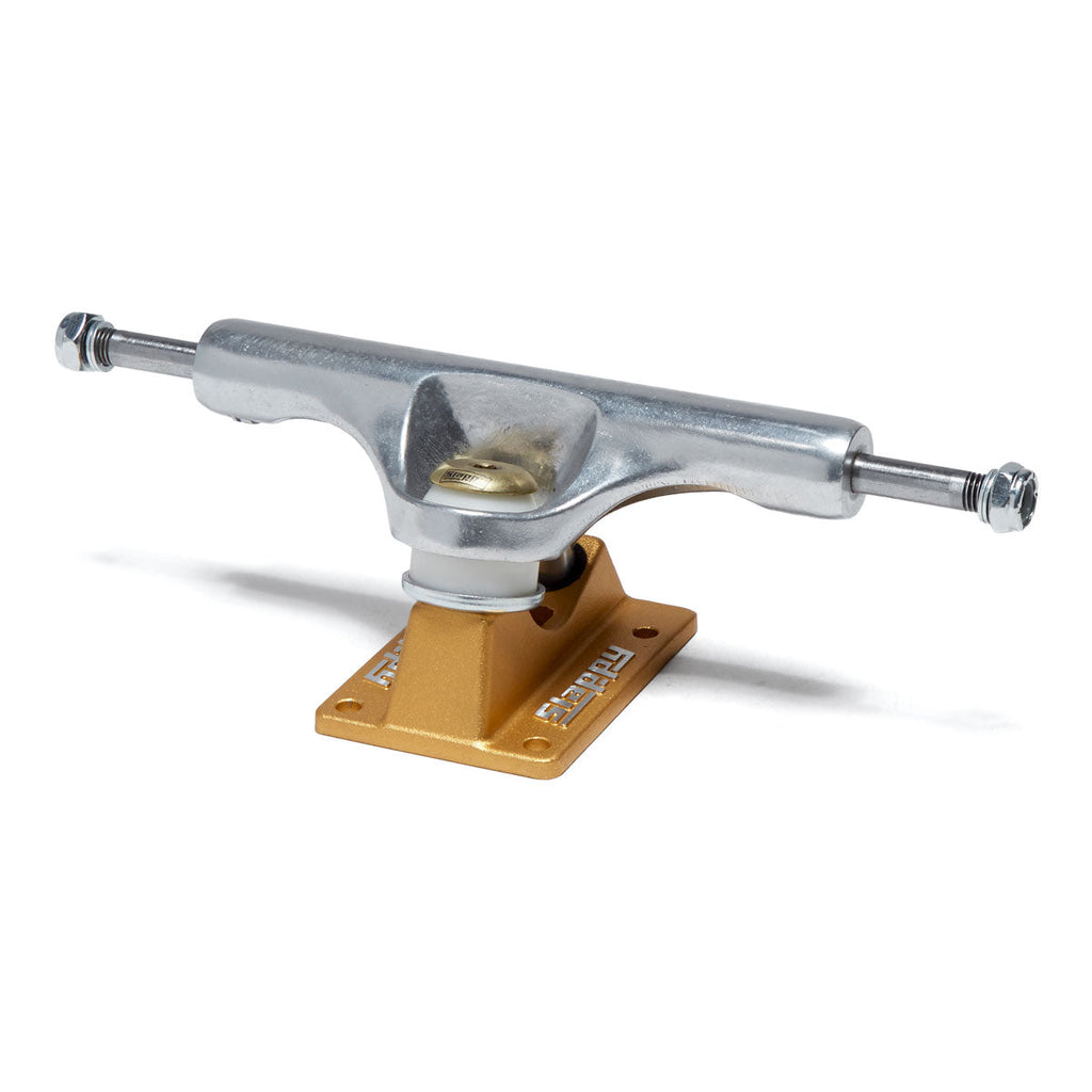 Slappy ST1 Inverted Hollow Lights Ultra Low Kingpin Skateboard Trucks - Polished/Gold/Gold - 8.25"