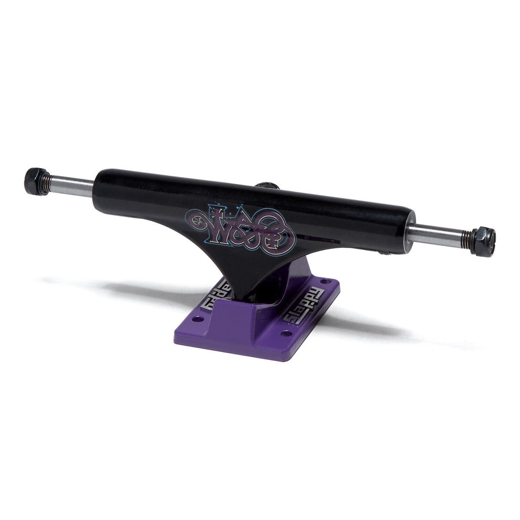 Slappy ST1 Hollow Bam Skateboard Trucks - Black/Purple - 8.00"
