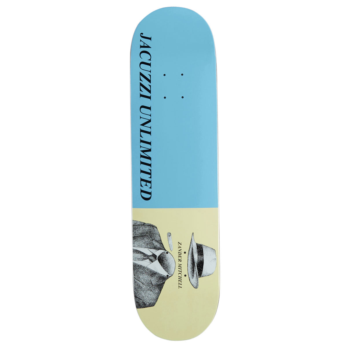 Jacuzzi Unlimited Zander Mitchell Fedora EX7 Skateboard Deck - Light Blue - 8.125"