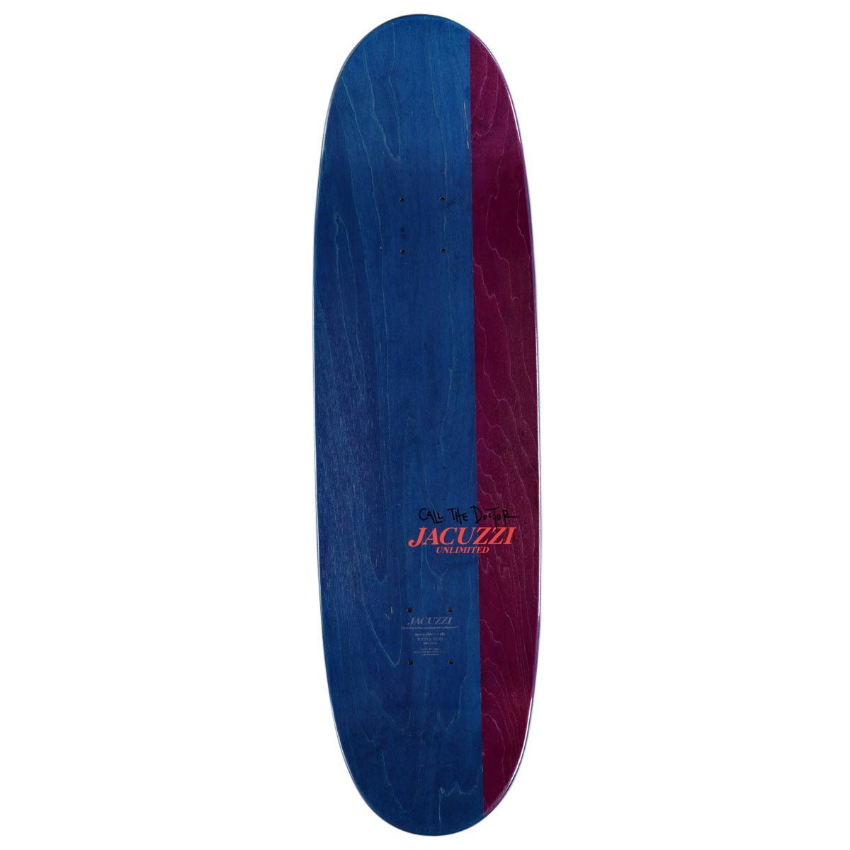 Jacuzzi Unlimited Tony Latham Deep Fried EX7 Skateboard Deck - Burgundy - 9.125"