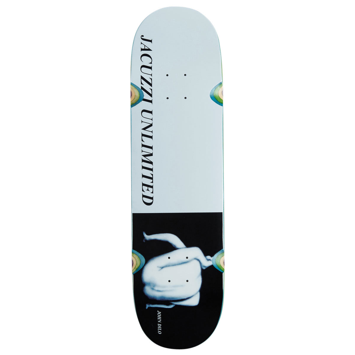 Jacuzzi Unlimited John Dilo Suck Me EX7 Skateboard Deck - Cool Grey - 8.50"