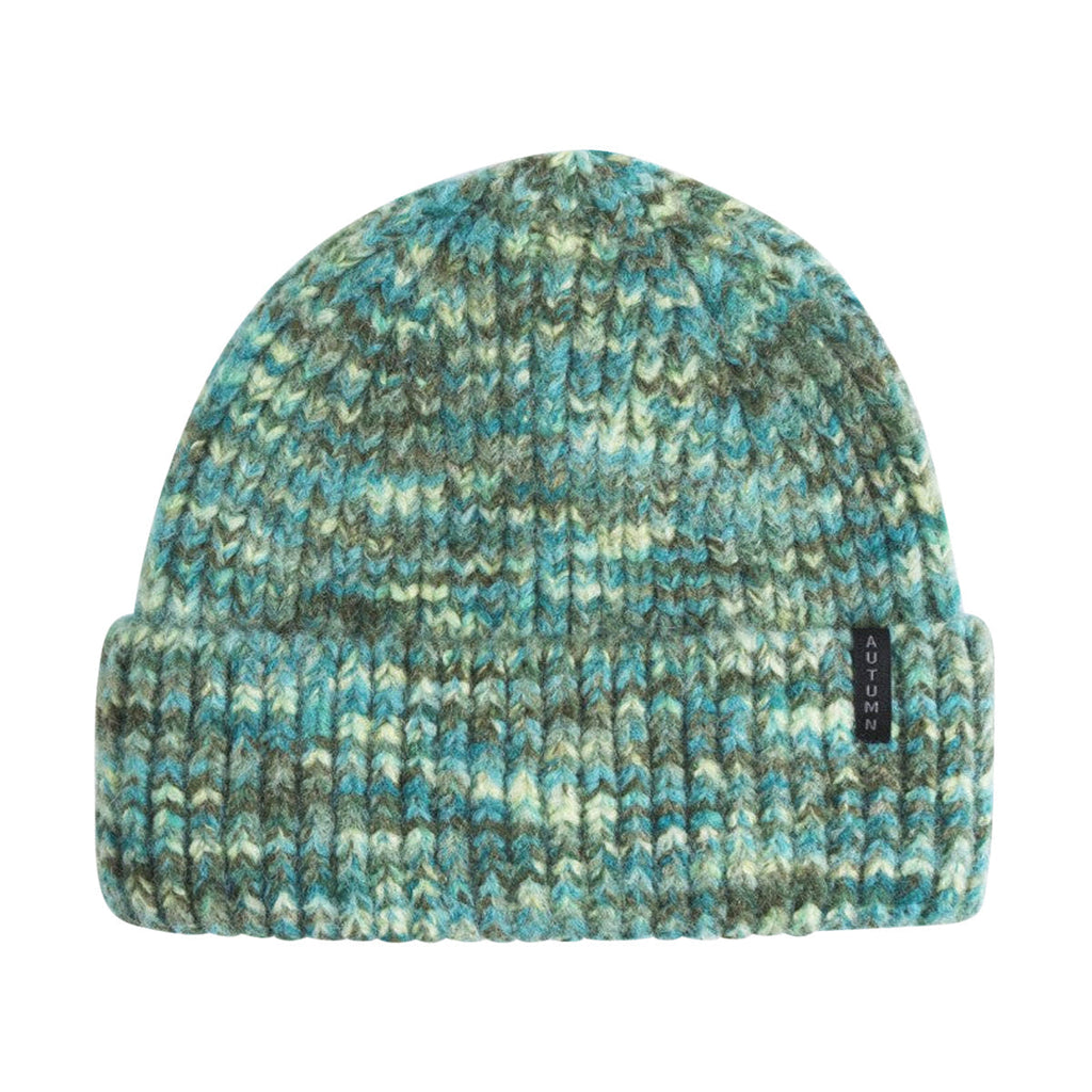 Autumn Marble Knit Beanie - Teal