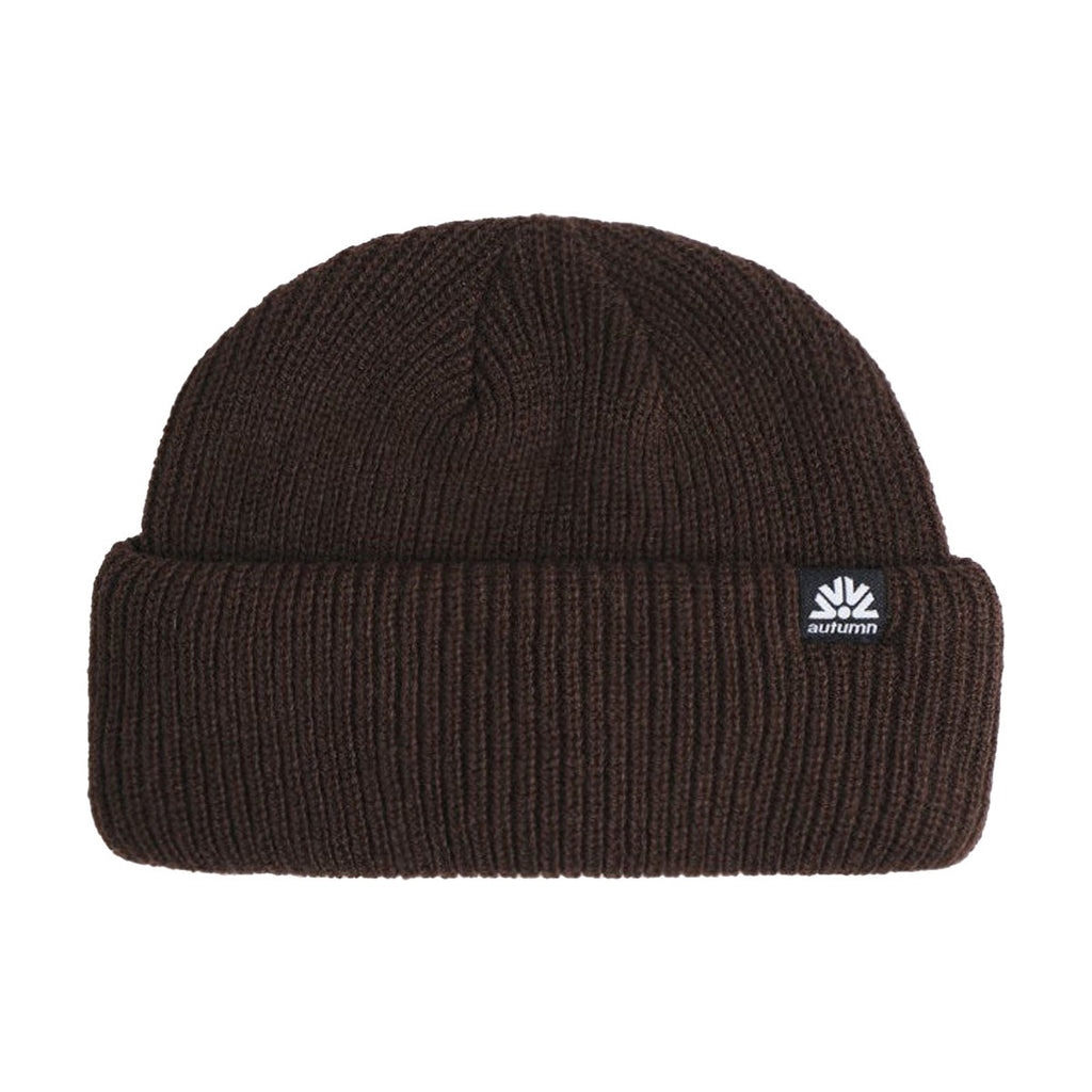 Autumn Double Roll Beanie - Chocolate