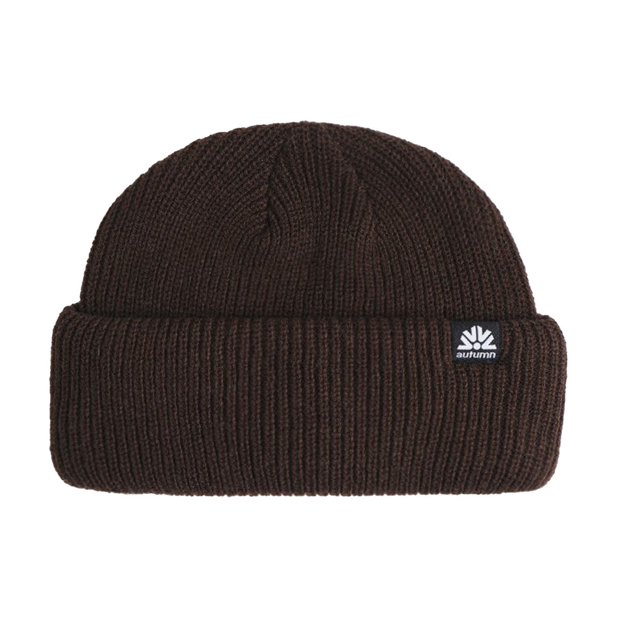 Autumn Double Roll Beanie - Chocolate