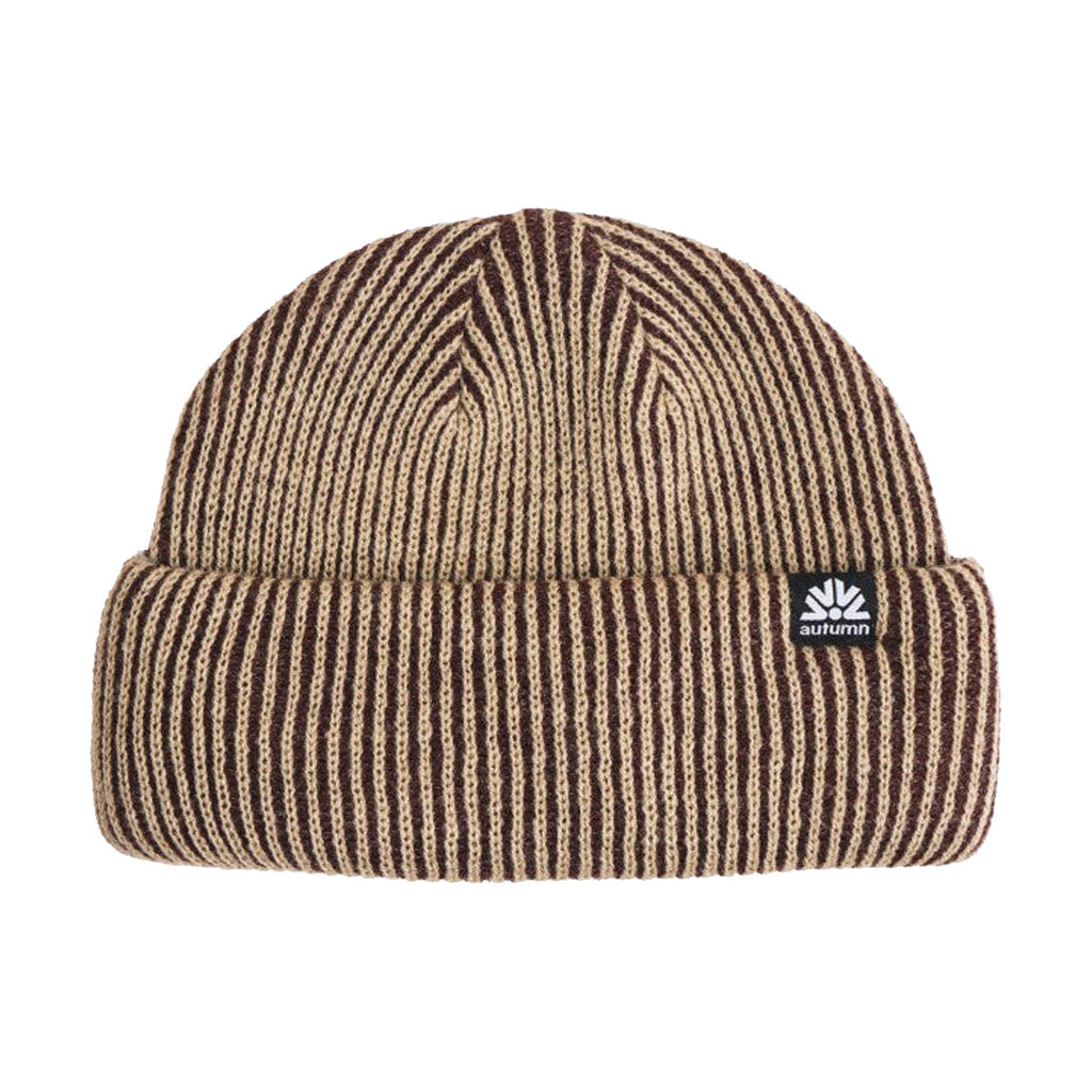 Autumn Cord Double Roll Beanie - Oxblood