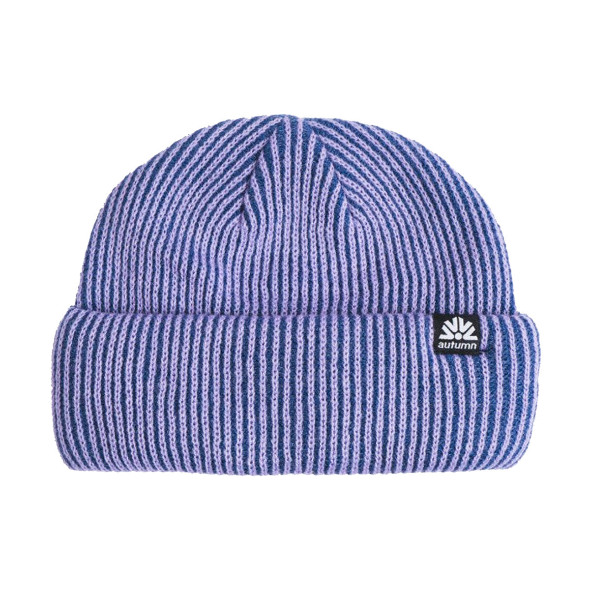Autumn Cord Double Roll Beanie - Bluejay