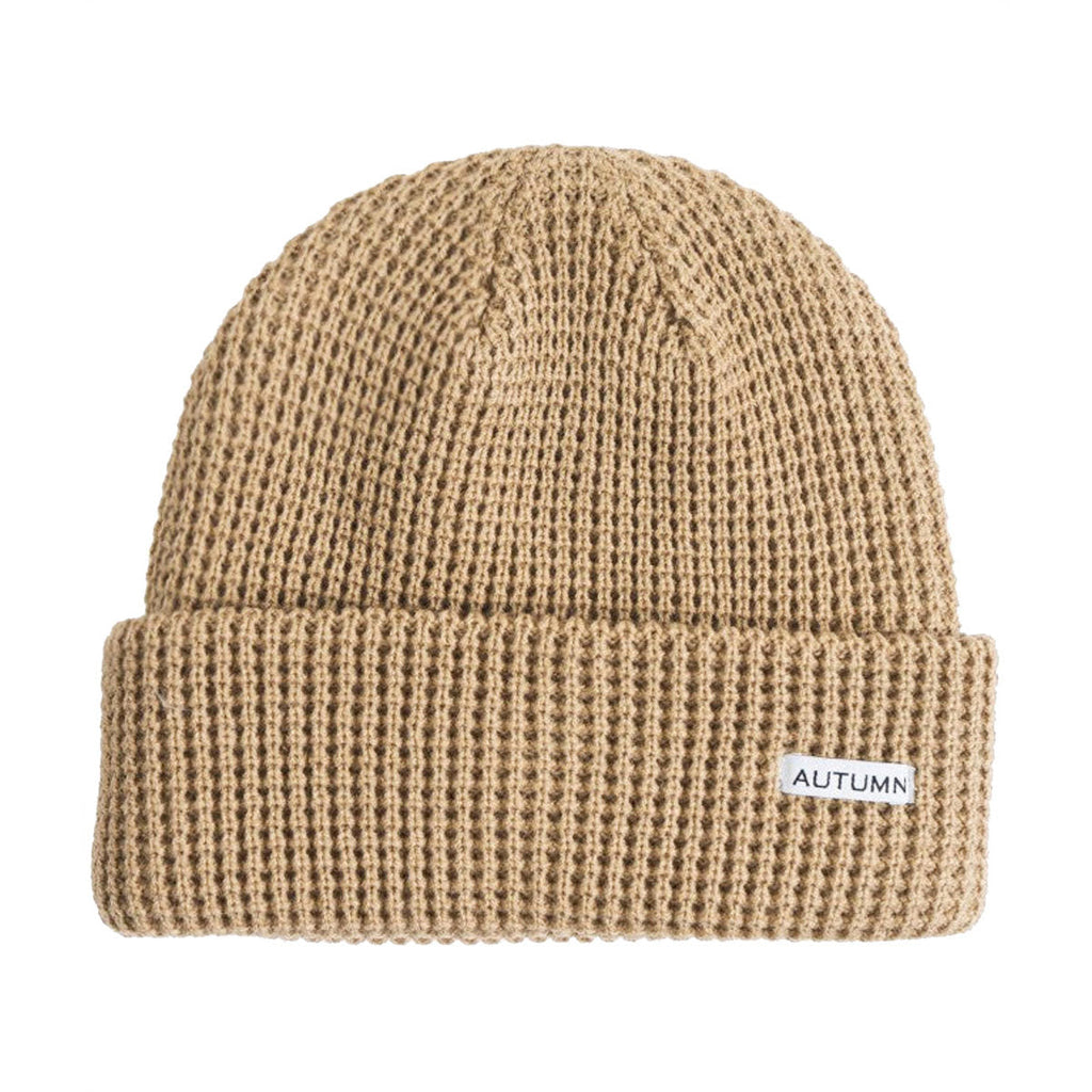 Autumn Waffle Beanie - Sand
