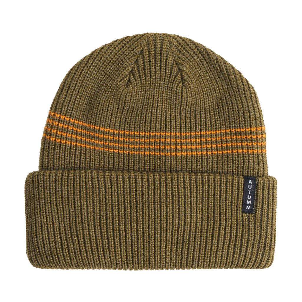 Autumn Mini Stripe Beanie - Fir