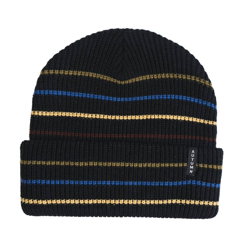 Autumn Multi Stripe Beanie - Black 2026