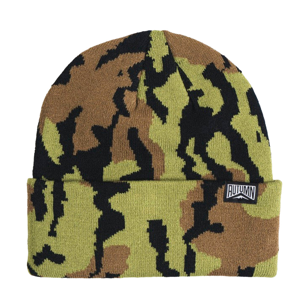 Autumn Old Growth Camo Beanie - Dark Sand