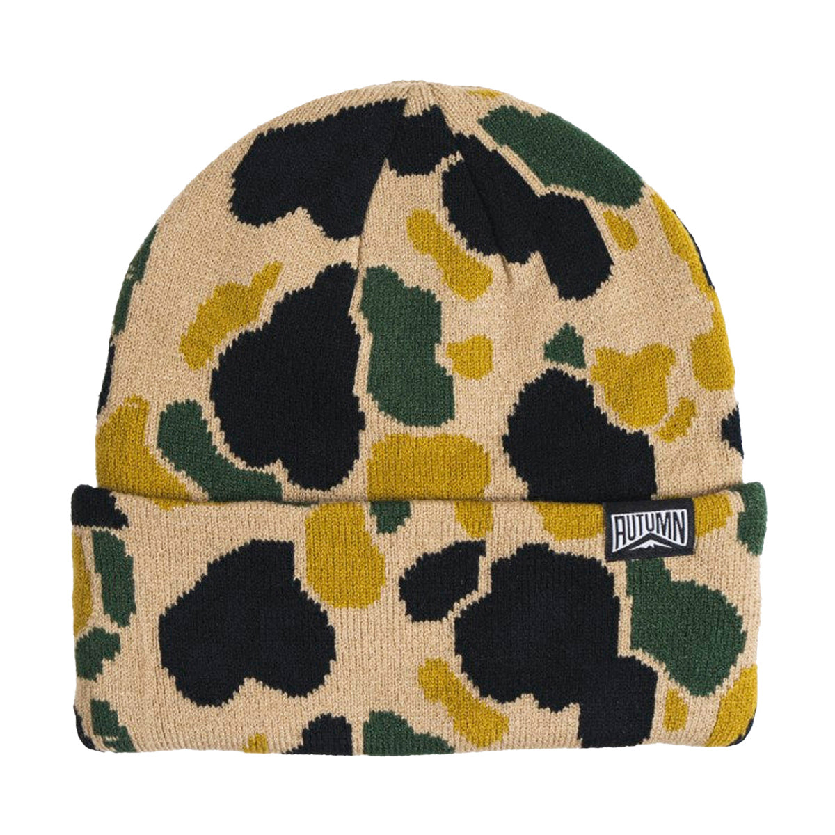 Autumn Duck Camo Beanie - Sand