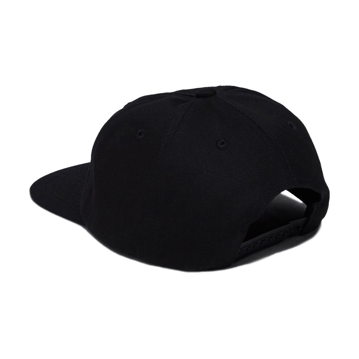 Autumn Twill Five Panel Snapback Hat - Black
