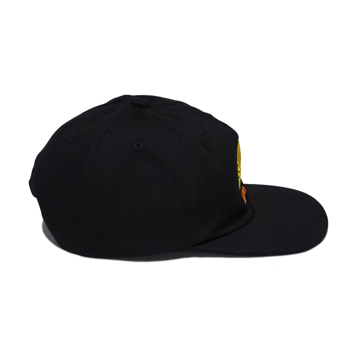 Autumn Twill Five Panel Snapback Hat - Black