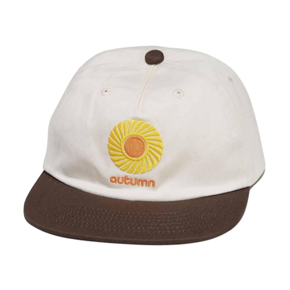 Autumn Twill Five Panel Snapback Hat - Natural