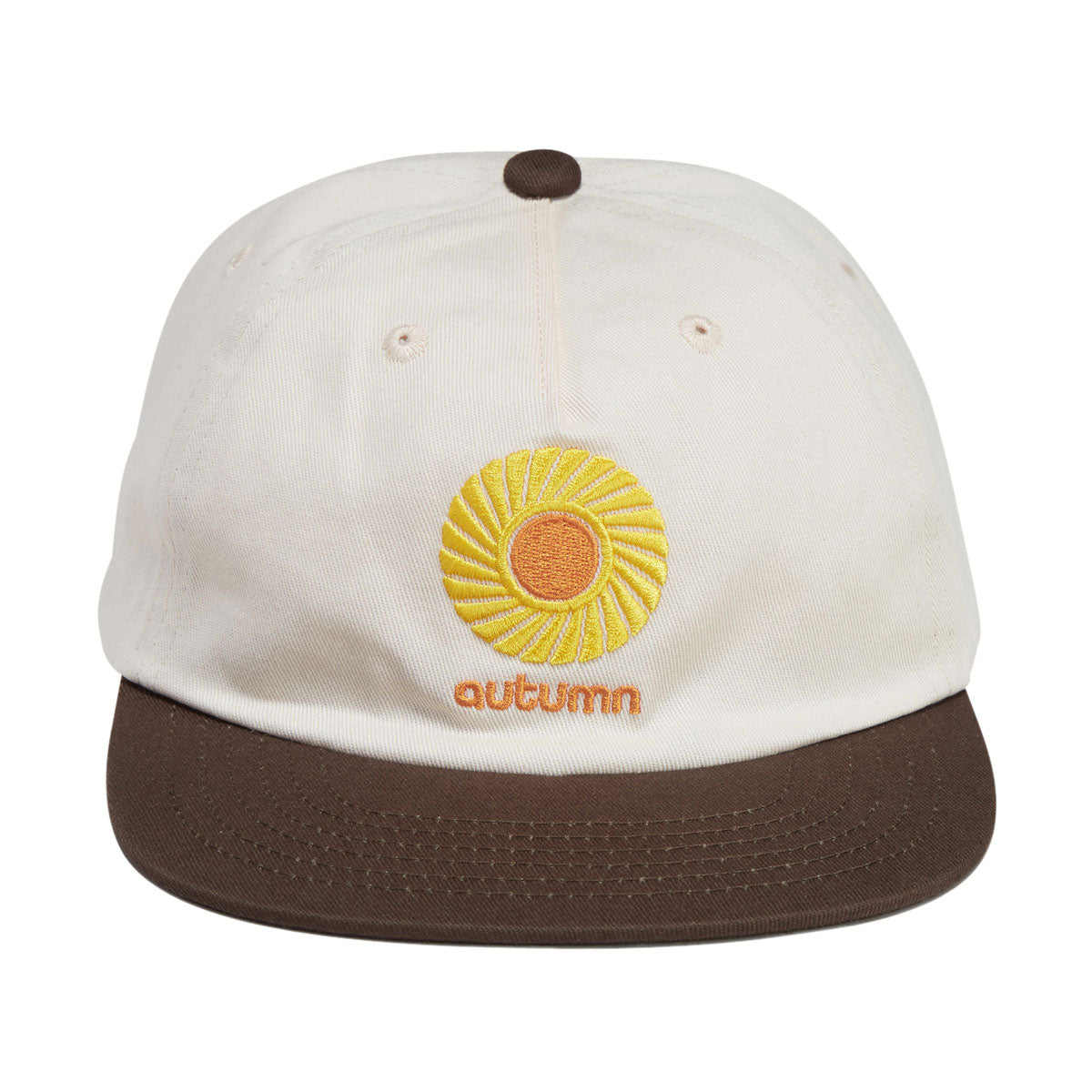 Autumn Twill Five Panel Snapback Hat - Natural