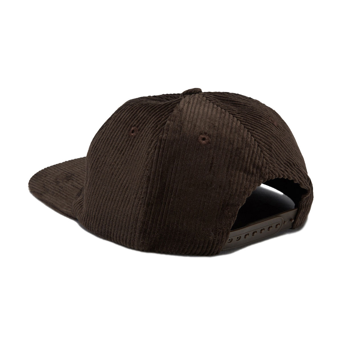 Autumn Cord Five Panel Snapback Hat - Chocolate