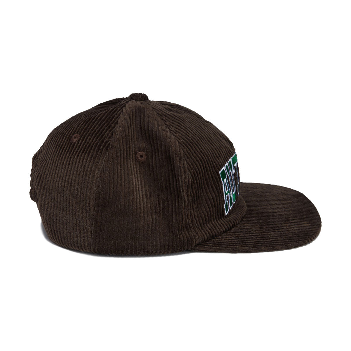 Autumn Cord Five Panel Snapback Hat - Chocolate